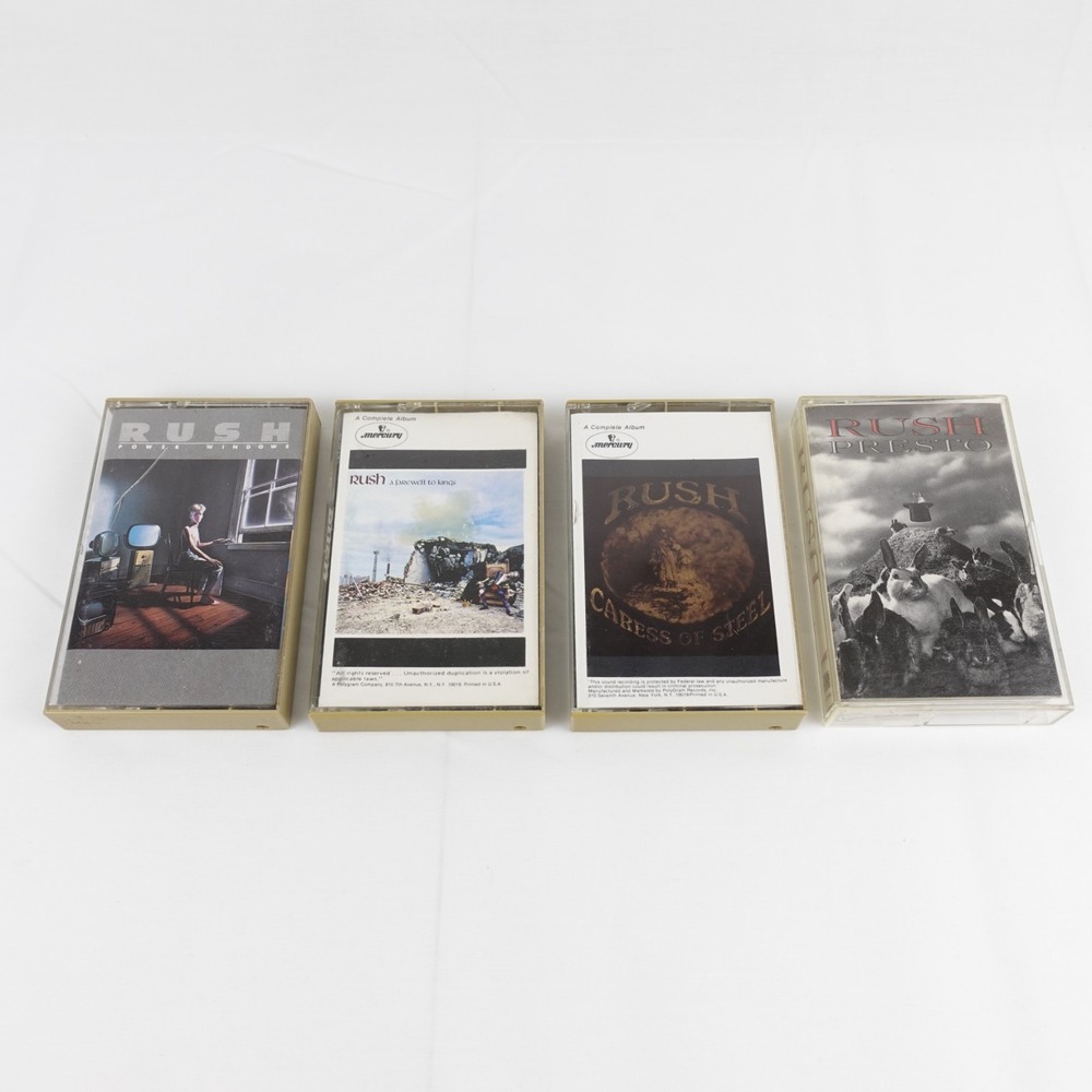 RUSH Cassette Lot Of 4 A Farewell To Kings Power Windows Caress Of Steel Presto